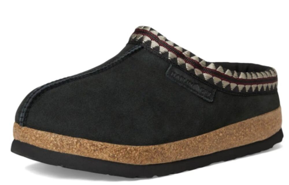 Haflinger Womens Lakota Clogs US Size 8 EU 39 Black Wool Slip On NWOB